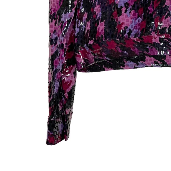 Elementz Shiny Sparkle Button Jean Jacket Shirt Stretch Long Sleeve Women Medium - Picture 5 of 8